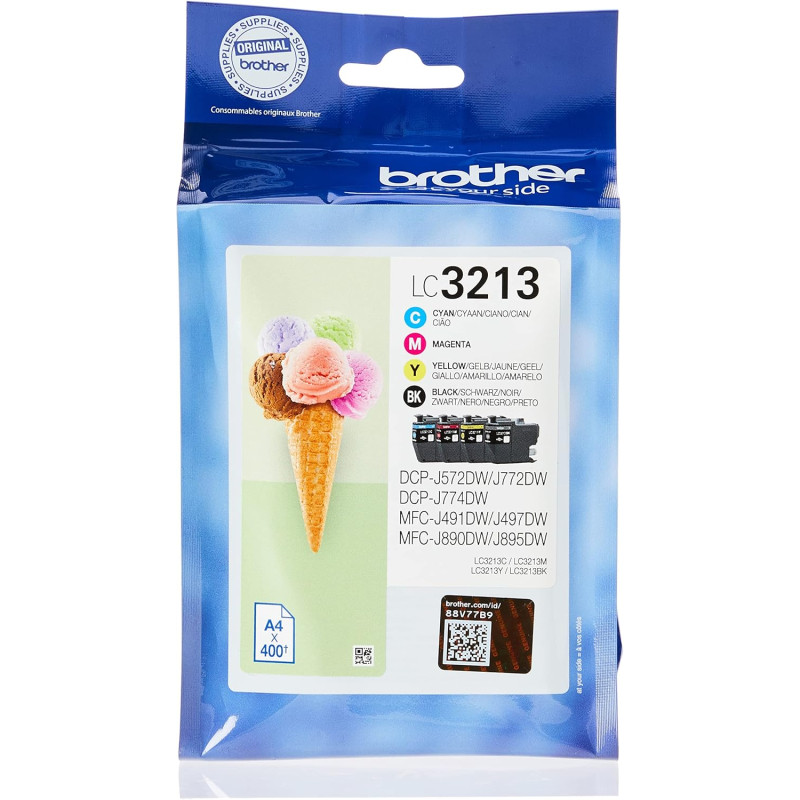 Tinteiro Brother LC3213VAL (Pack 4 cores)